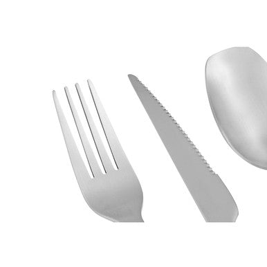 16 Piece Silver Matte Finish Cutlery Set | Avie