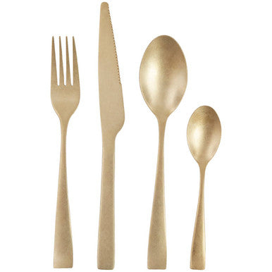 16 Piece Antique Gold Cutlery Set | Avie