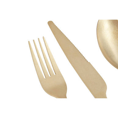 16 Piece Antique Gold Cutlery Set | Avie