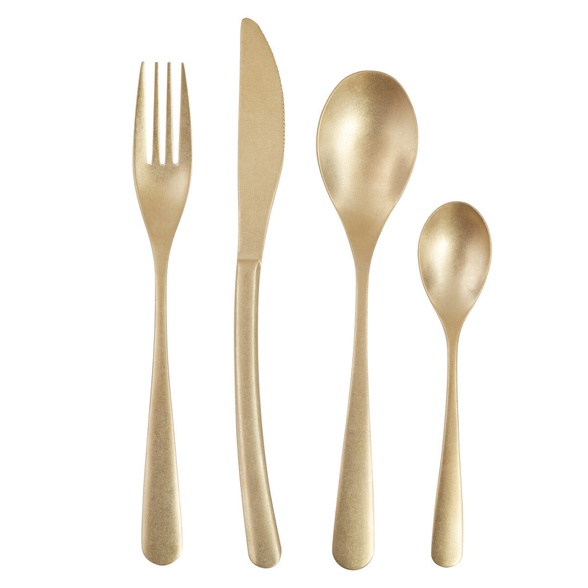 16 Piece Antique Gold Finish Cutlery Set | Avie
