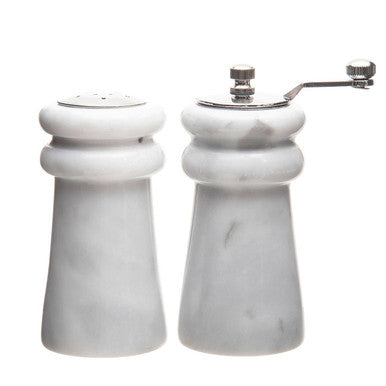 White Marble Salt & Pepper Set | Salerno