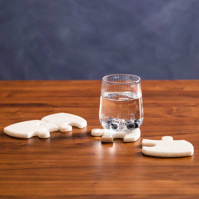 Set of 4 Marble Jigsaw Coasters | Kindia