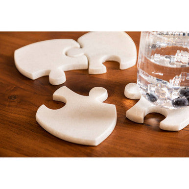 Set of 4 Marble Jigsaw Coasters | Kindia