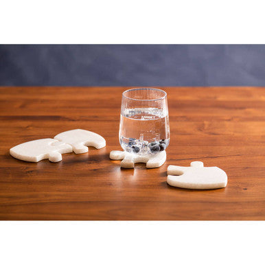 Set of 4 Marble Jigsaw Coasters | Kindia