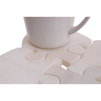 Set of 4 Marble Jigsaw Coasters | Kindia