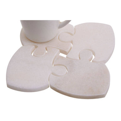 Set of 4 Marble Jigsaw Coasters | Kindia