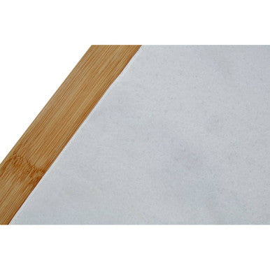 White Marble and Bamboo Cheese Board | Monzaro