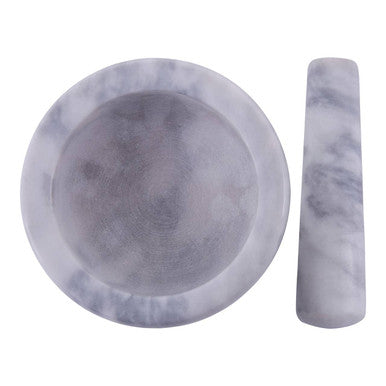 Grey Marble Bowl Shape Mortar and Pestle | Salerno