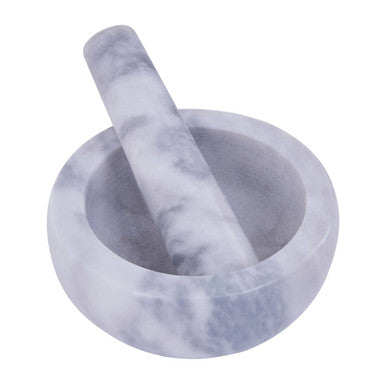 Grey Marble Bowl Shape Mortar and Pestle | Salerno