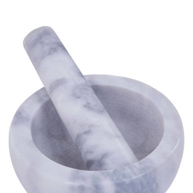 Grey Marble Bowl Shape Mortar and Pestle | Salerno