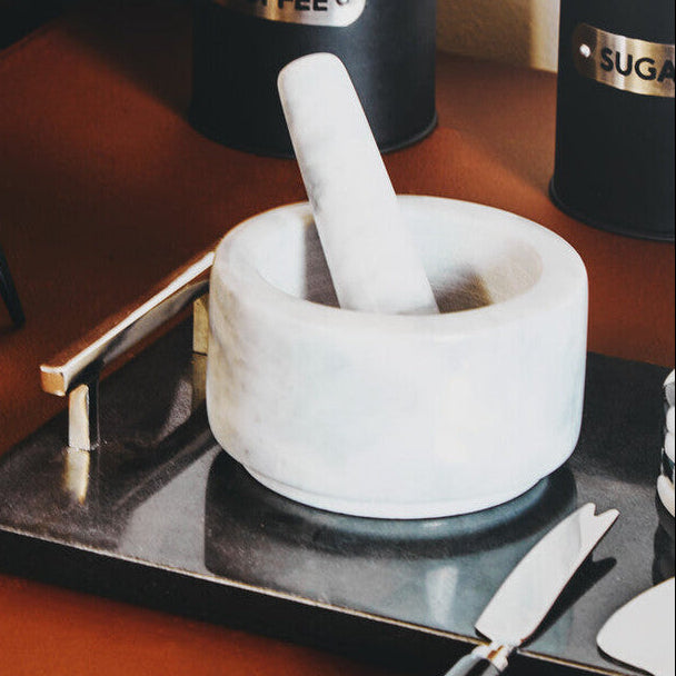 Grey Marble Mortar and Pestle | Salerno