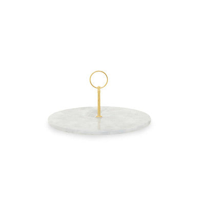 Grey Marble Cake Stand with Gold Handle | Salerno