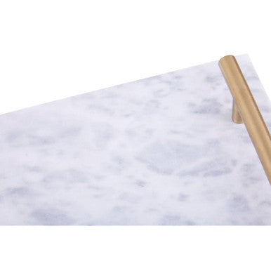 Grey Marble Serving Board with Gold Handles | Salerno