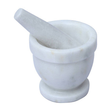 White Marble Mortar and Pestle Set | Salerno