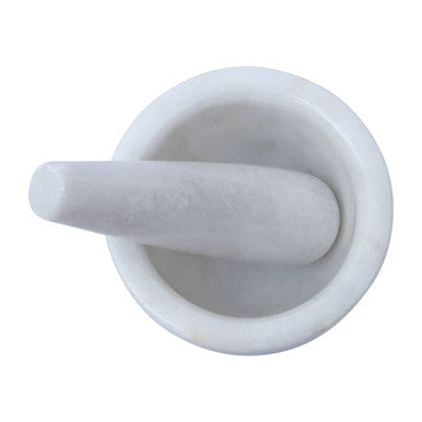 White Marble Mortar and Pestle Set | Salerno