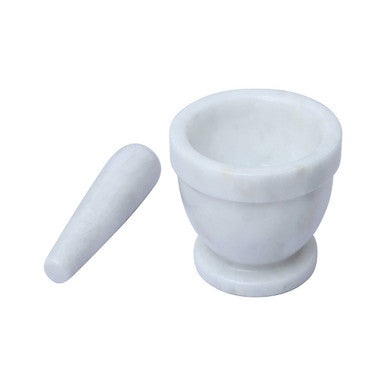 White Marble Mortar and Pestle Set | Salerno