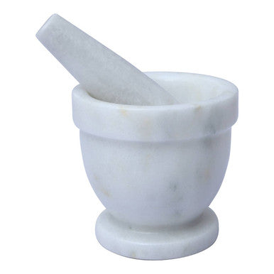 White Marble Mortar and Pestle Set | Salerno