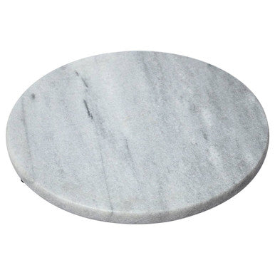 White Marble Round Chopping and Serving Board | Salerno