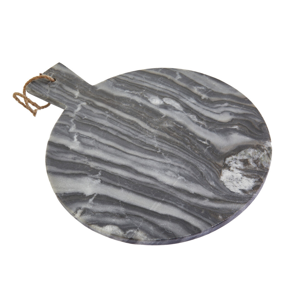 Grey Marble Round Paddle Serving Board | Marmore