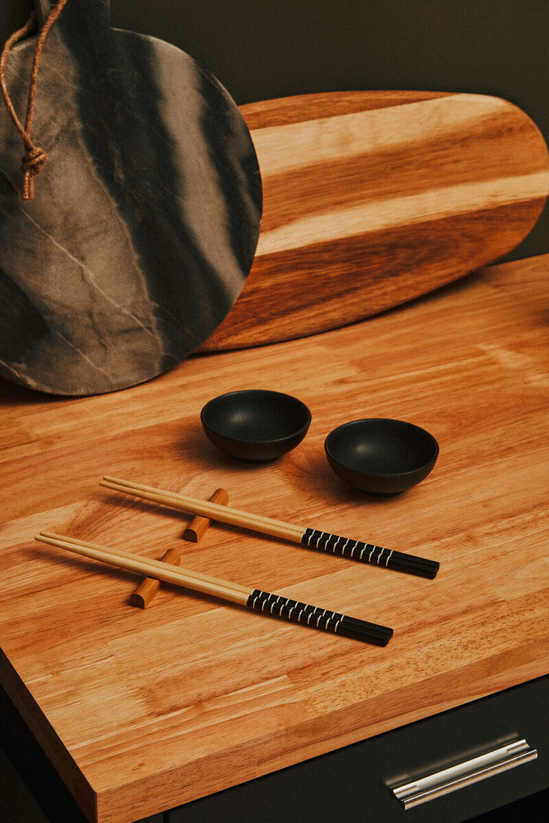 Grey Marble Round Paddle Serving Board | Marmore