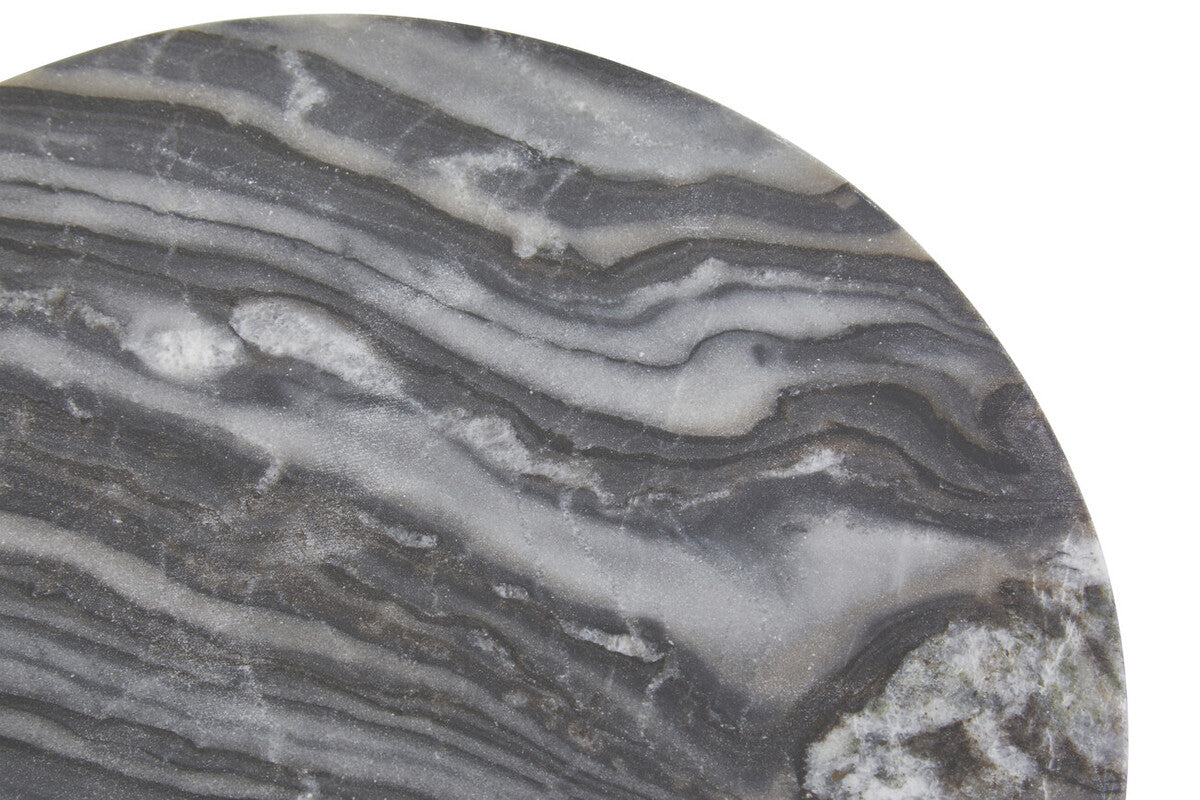 Grey Marble Round Paddle Serving Board | Marmore