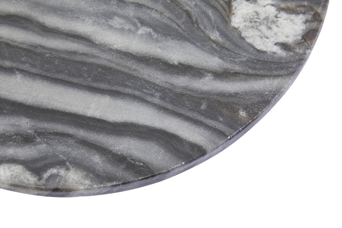 Grey Marble Round Paddle Serving Board | Marmore