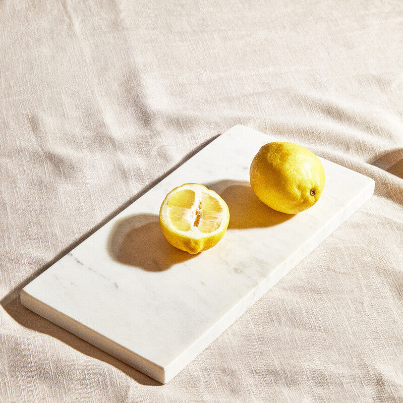 White Marble Rectangular Chopping or Serving Board | Salerno