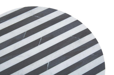 Small Black and White Marble Round Cheese Board | Soma