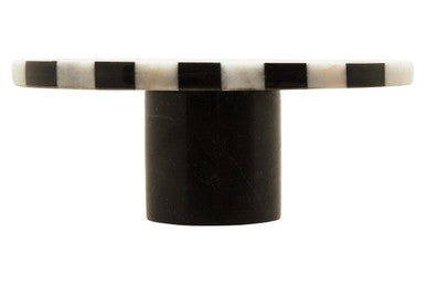 Small Black and White Marble Round Cake Stand | Soma