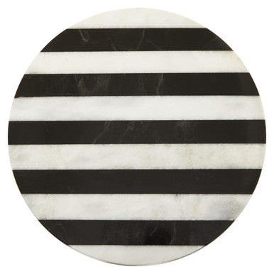 Small Black and White Marble Round Cake Stand | Soma