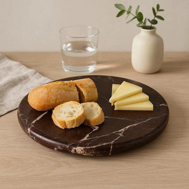Red Marble Round Chopping and Serving Board | Salmo