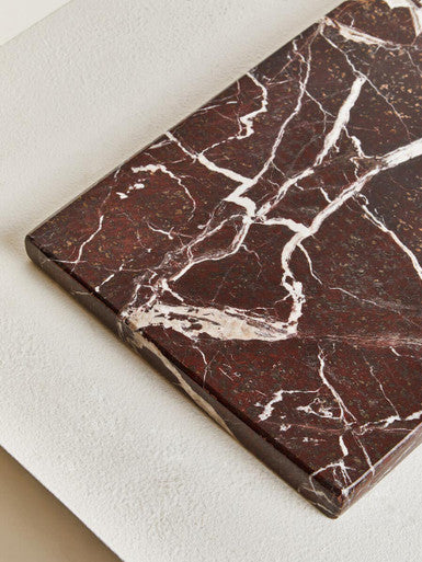 Rectangular Red and White Marble Chopping and Serving Board | Salmo
