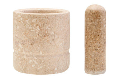Cream Marble Mortar and Pestle | Marmore