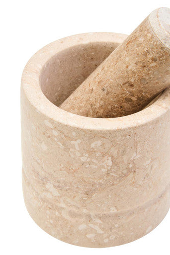 Cream Marble Mortar and Pestle | Marmore