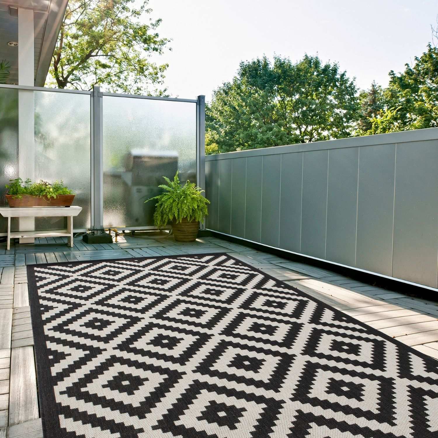 Ecology Outdoor Rug Black | 100bl