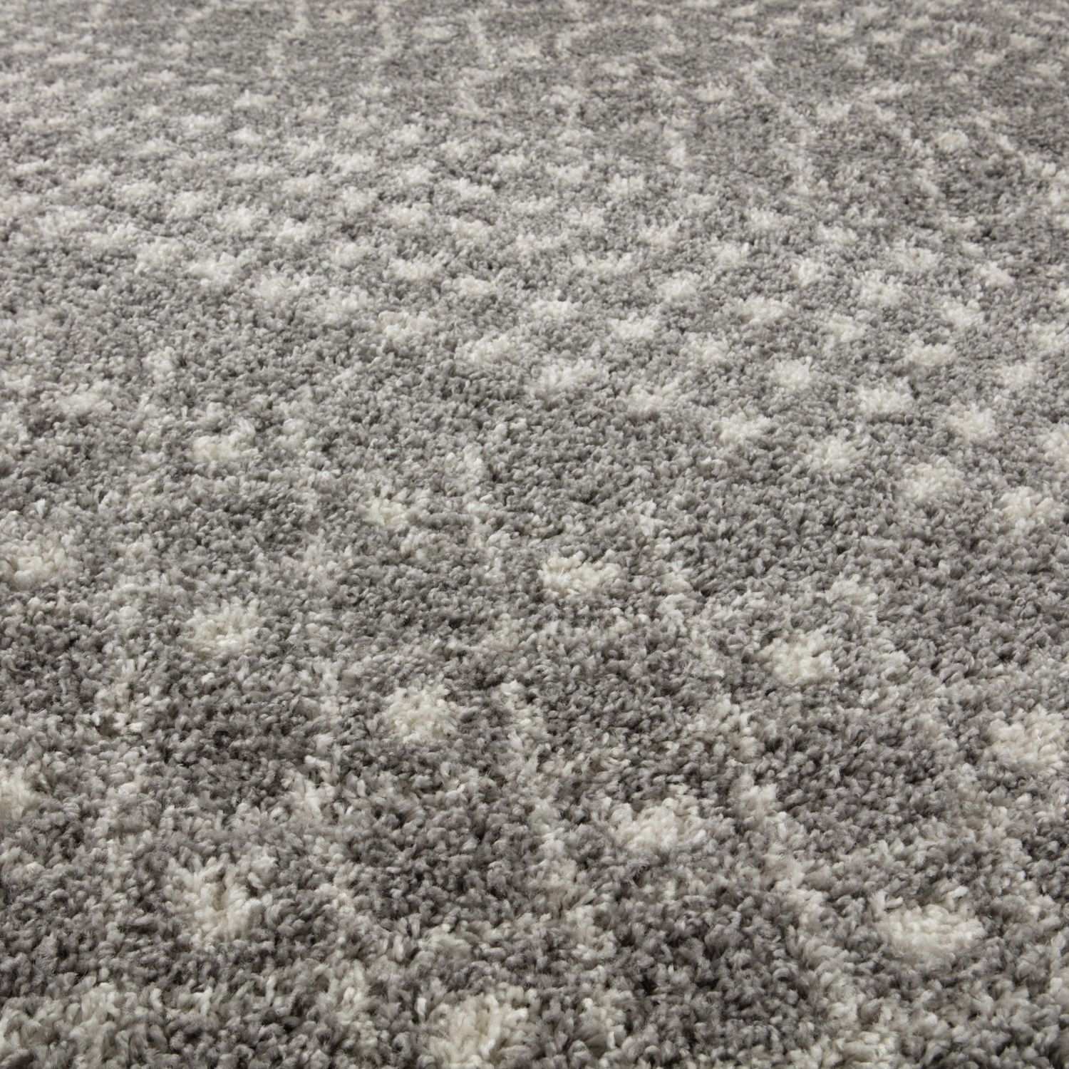 Moroccan Grey Shaggy Rug | 1010
