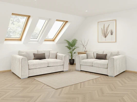 Luxurious 3+2 Sofa Set, Velvet Trimmed, Ultimate Comfort