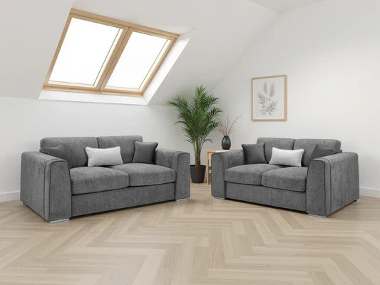 Luxurious 3+2 Sofa Set, Velvet Trimmed, Ultimate Comfort