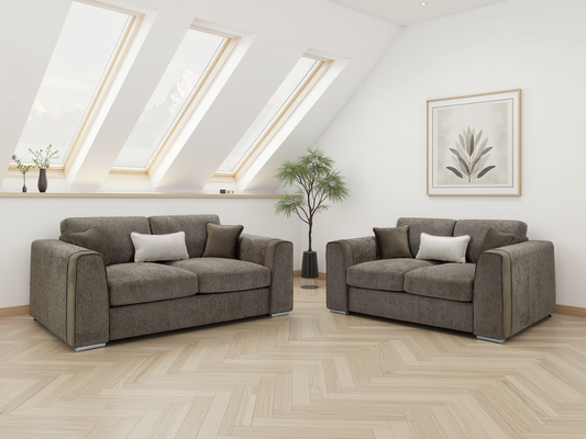 Luxurious 3+2 Sofa Set, Velvet Trimmed, Ultimate Comfort
