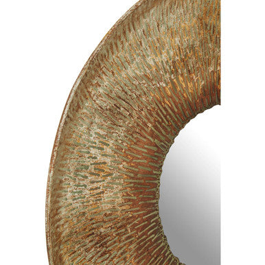 Gold Small Textured Wall Mirror | Faiza