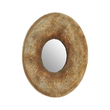 Gold Medium Textured Wall Mirror | Faiza