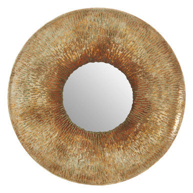 Gold Medium Textured Wall Mirror | Faiza