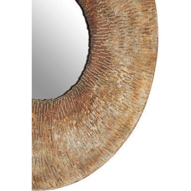 Gold Large Textured Wall Mirror | Faiza