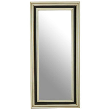 Black and Silver Rectangle Wall Mirror | Camila