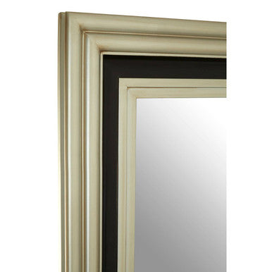 Black and Silver Rectangle Wall Mirror | Camila