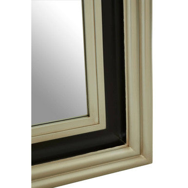 Black and Silver Rectangle Wall Mirror | Camila