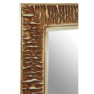 Champagne Finish Ridged Wall Mirror | Zelma