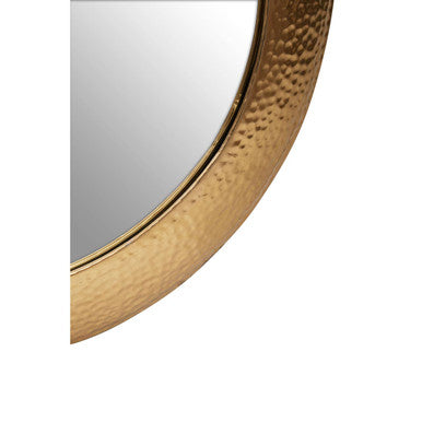 Gold Finish Round Wall Mirror | Templar