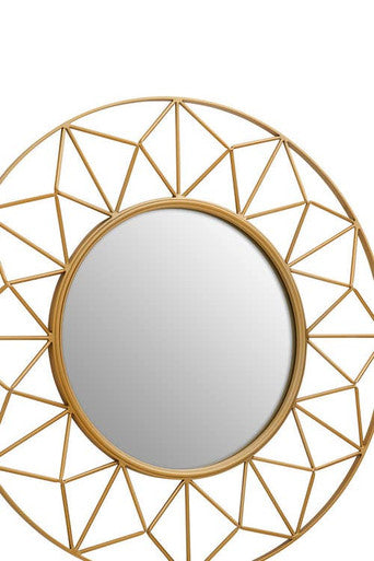 3D Round Gold Wall Mirror | Matera