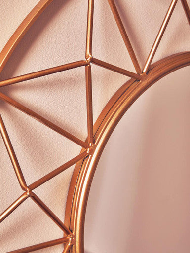 3D Round Gold Wall Mirror | Matera